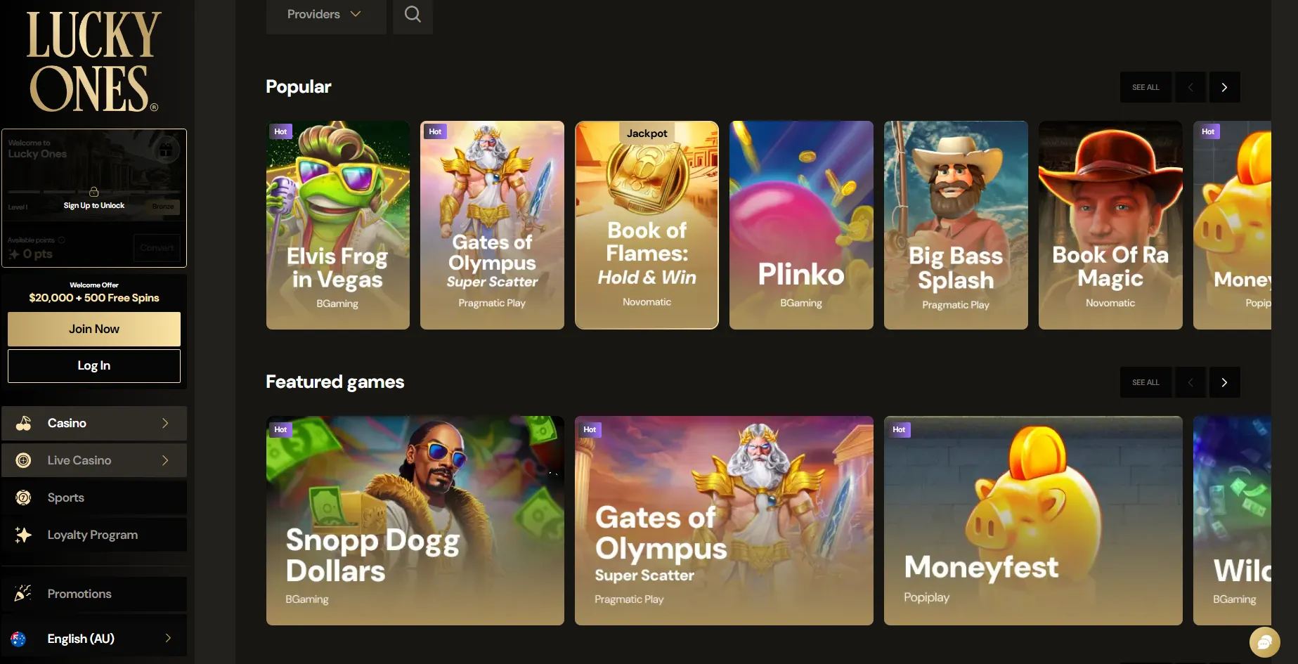 Games and sports at online casino Australia legal platforms